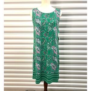 Magnolia Grace Dress, NWT Green Floral Shift, Criss Cross straps, Woman’s Size M